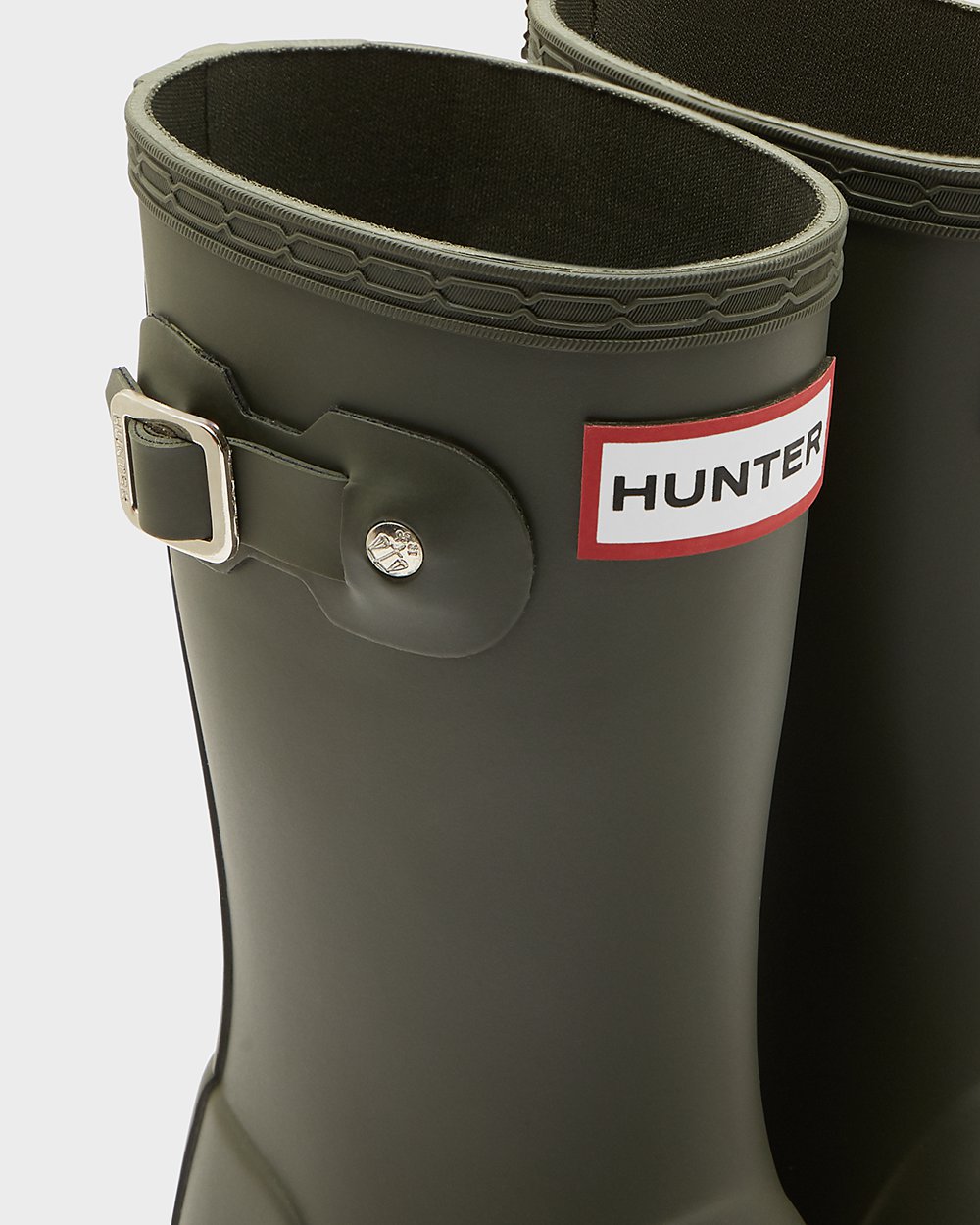 Kids Hunter Original Little | Rain Boots Dark Olive | NZ-93241-WUVH